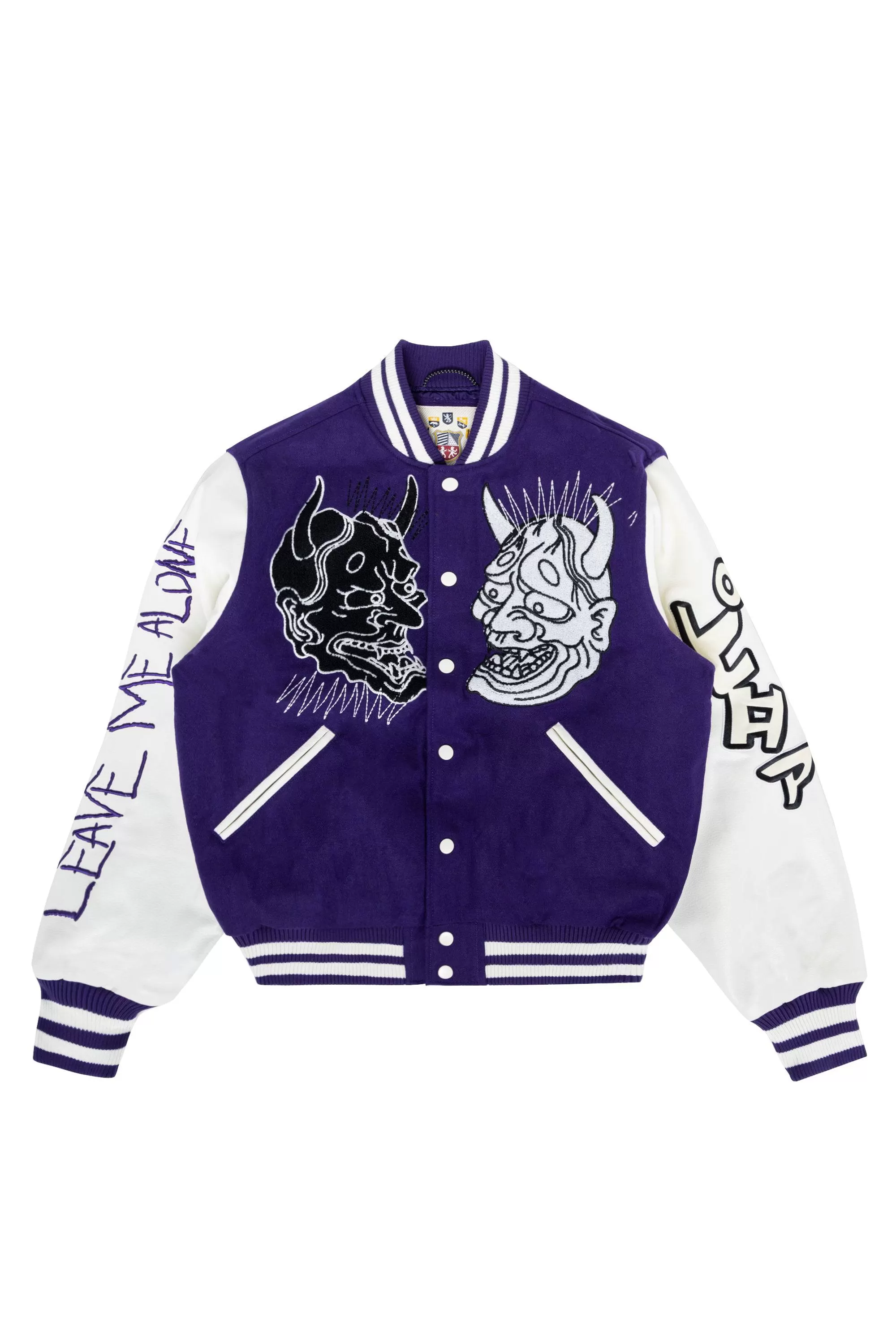 Demon Fashion Varsity Jacket - Purple