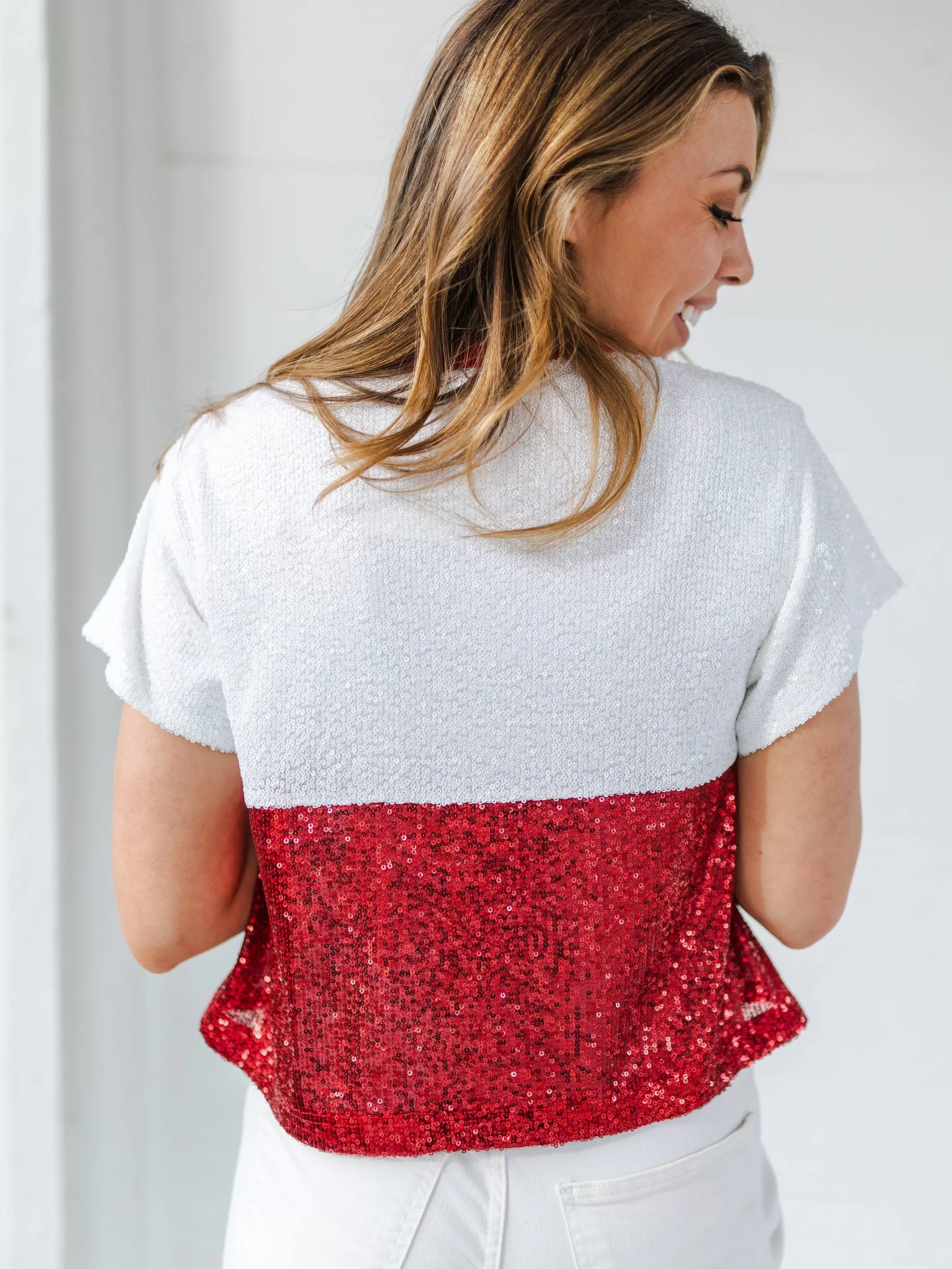 Diane Top | Crimson   White