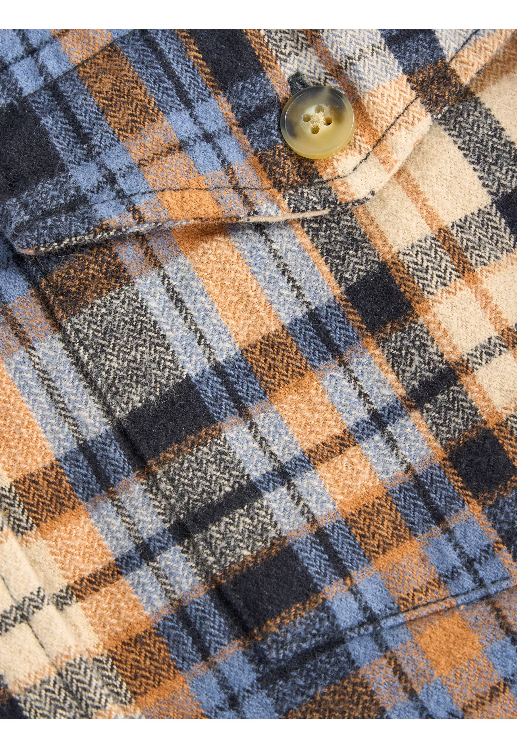 Earth colors checkred overshirt - Brown Sugar