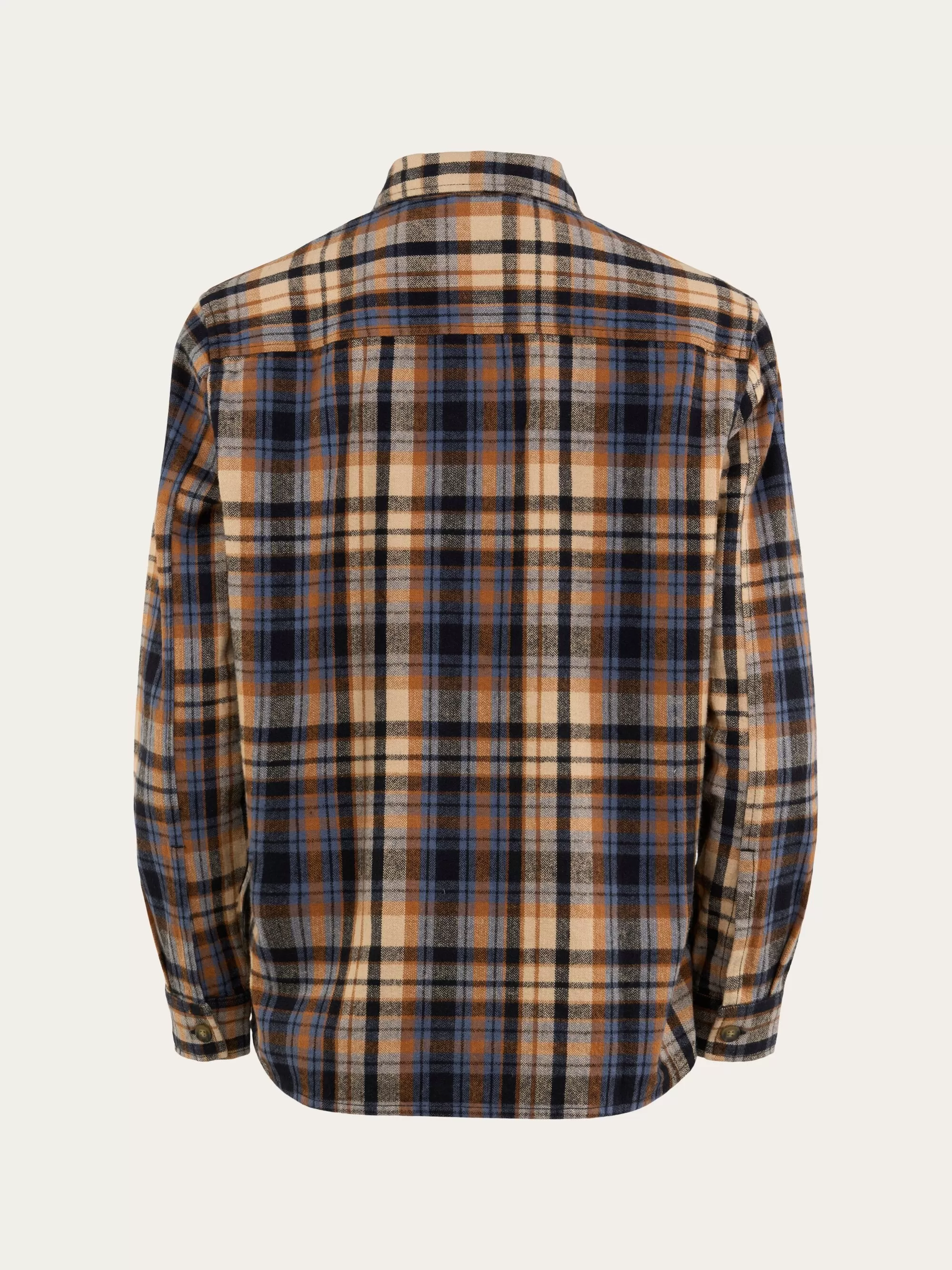 Earth colors checkred overshirt - Brown Sugar