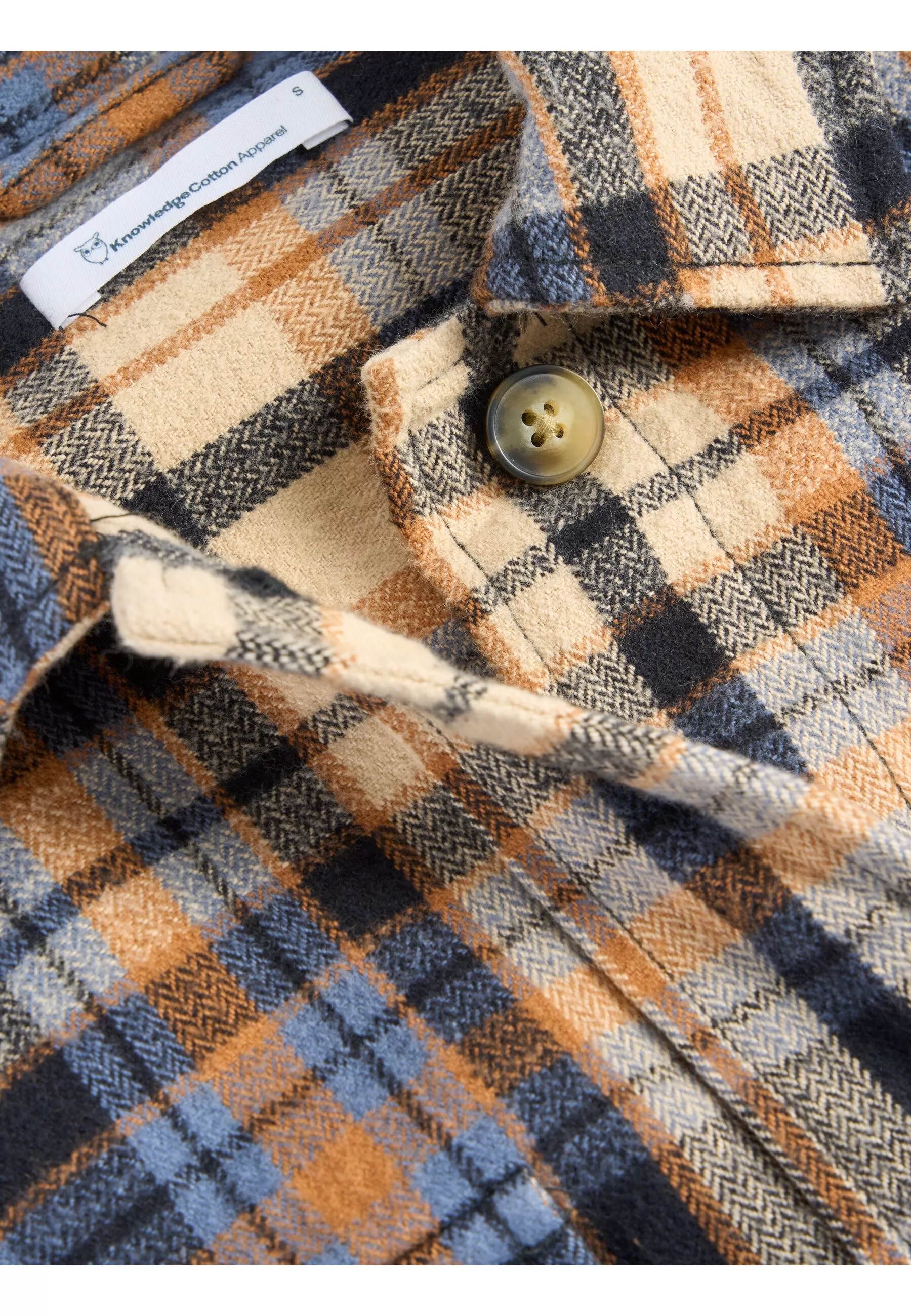 Earth colors checkred overshirt - Brown Sugar