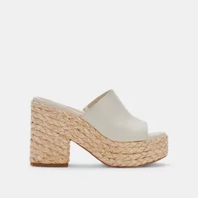 ELORA HEELS IVORY LEATHER