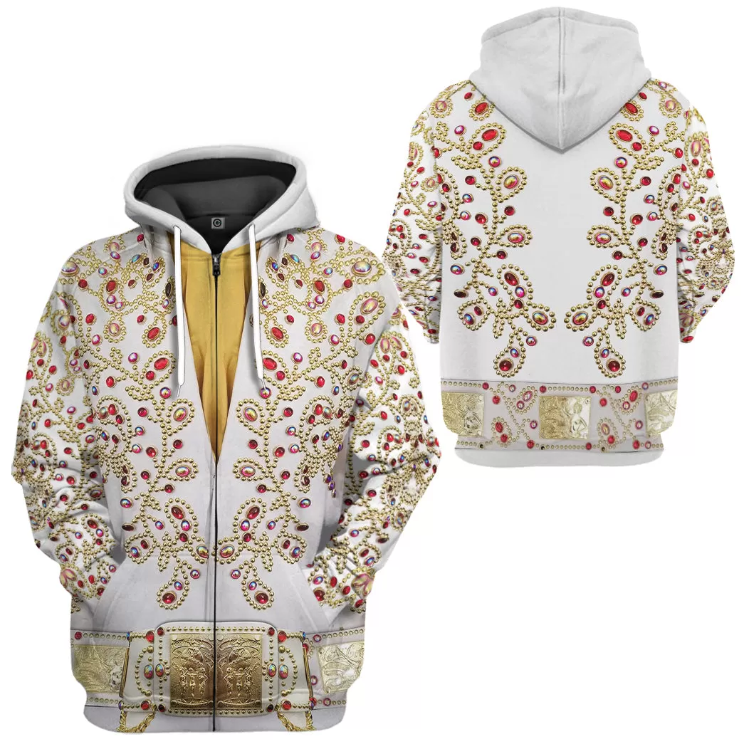 ELV PRL White Spanish red flower suit Custom Tshirt Hoodie Apparel