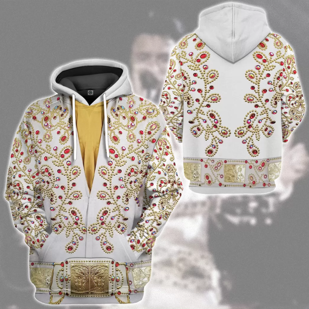 ELV PRL White Spanish red flower suit Custom Tshirt Hoodie Apparel