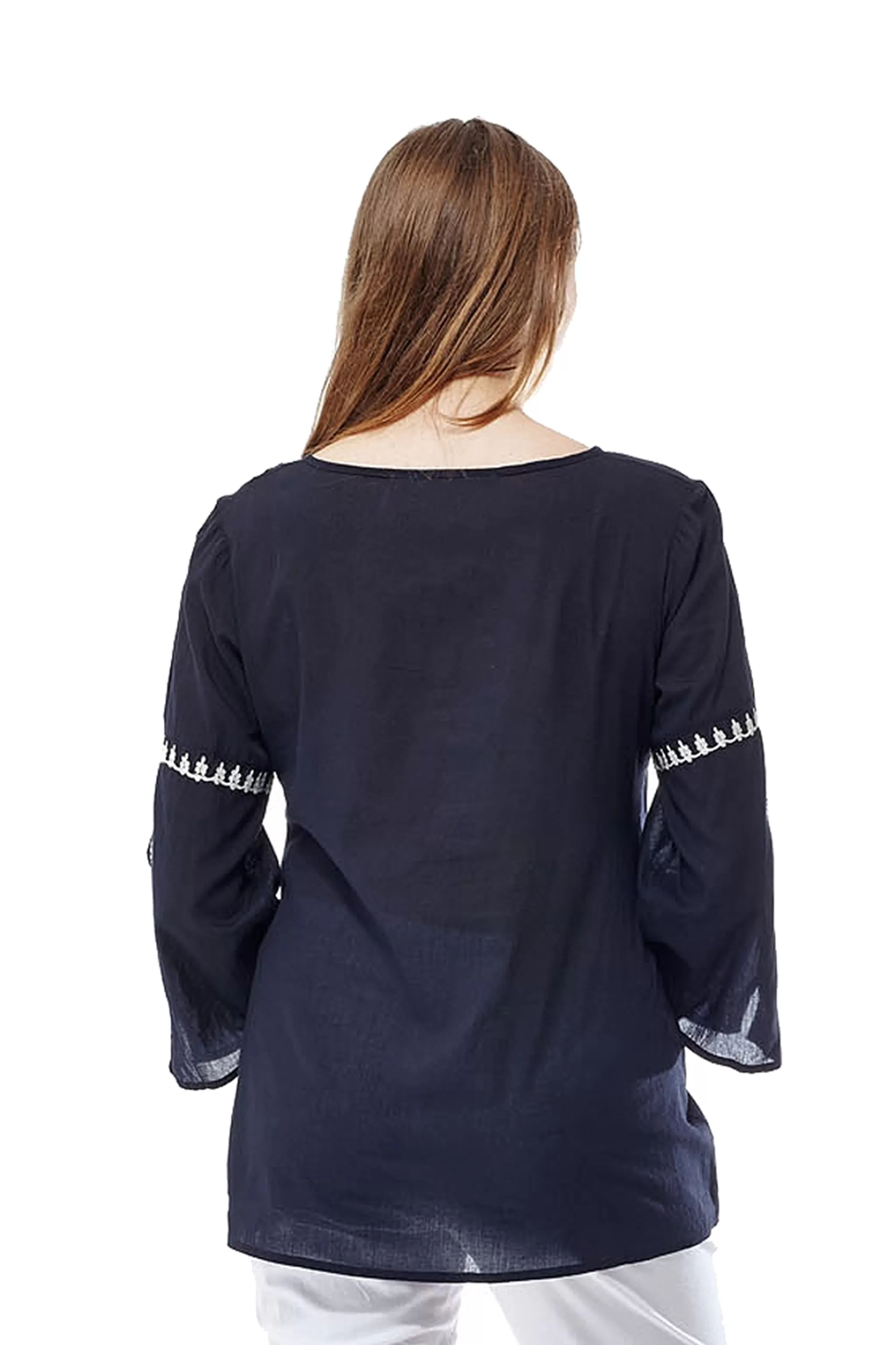 Embroidered Bell Sleeve Top