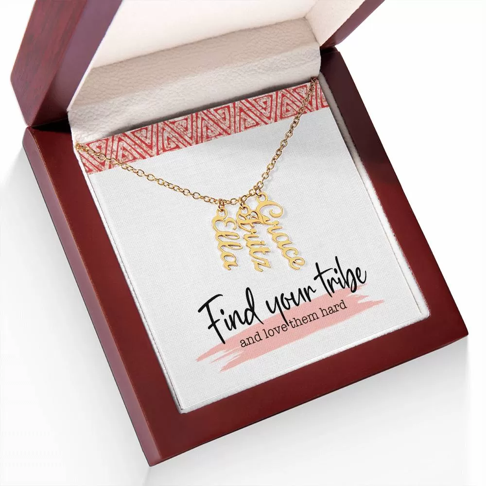 Find Your Tribe Multi Name Necklace | Minimalist Gold Plated Necklace