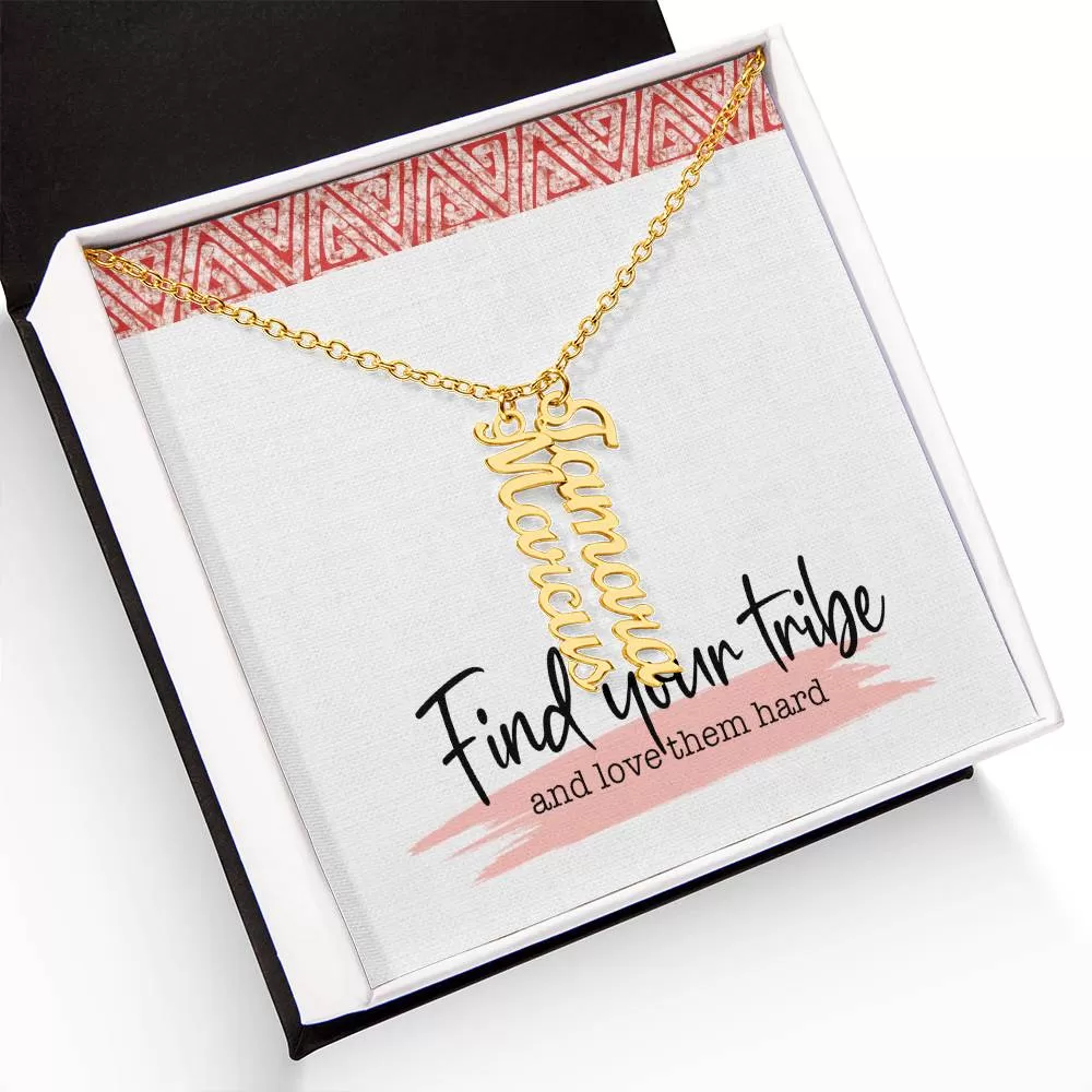 Find Your Tribe Multi Name Necklace | Minimalist Gold Plated Necklace