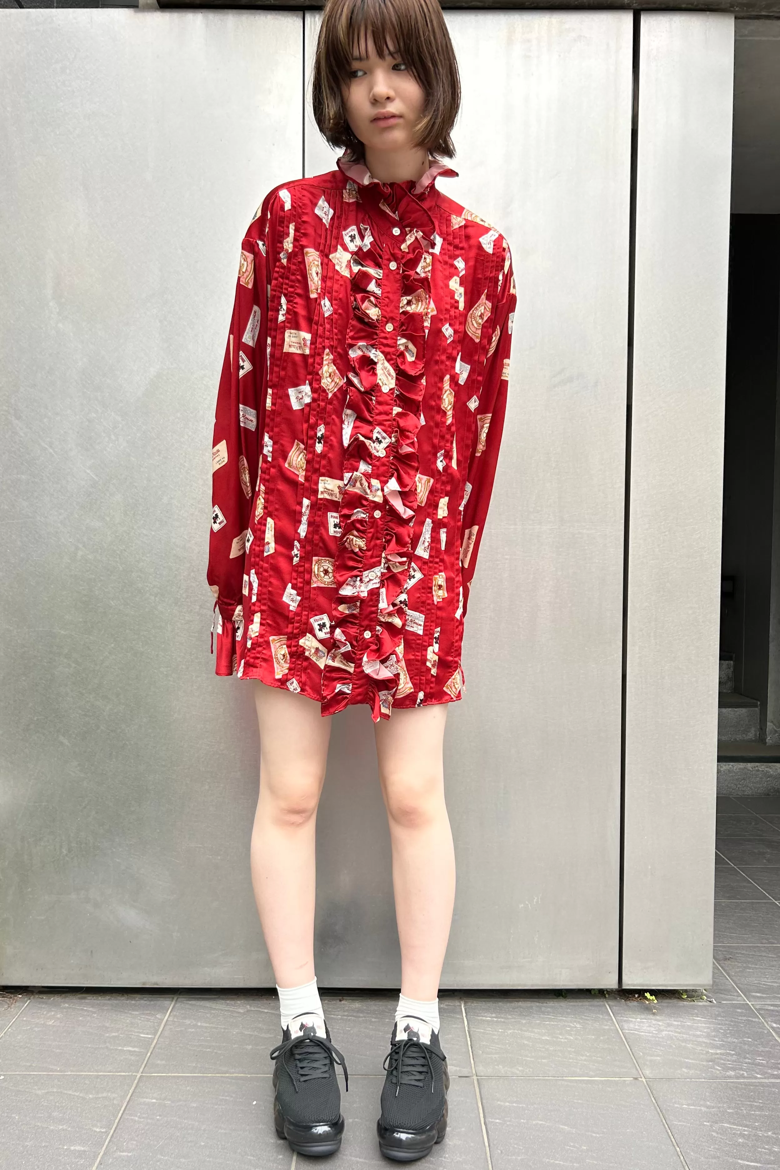 Frill Blouse / Red / MIKIOSAKABE × PINK HOUSE