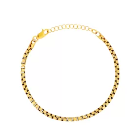 Gold Box Cut Bracelet (2.9MM)