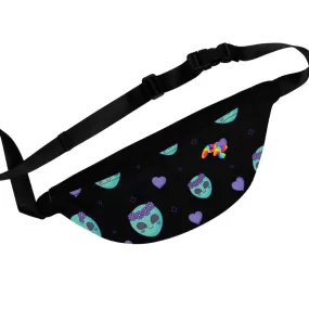 Green and Purple Alien Fanny Pack