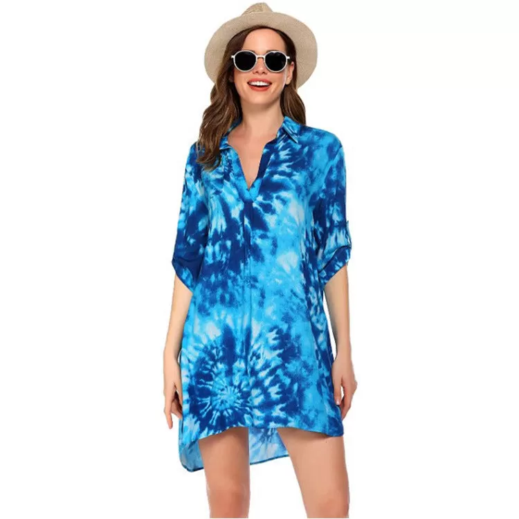 Haute Edition Women's Pullover Swim Beachwear Cover up Tunic Dress