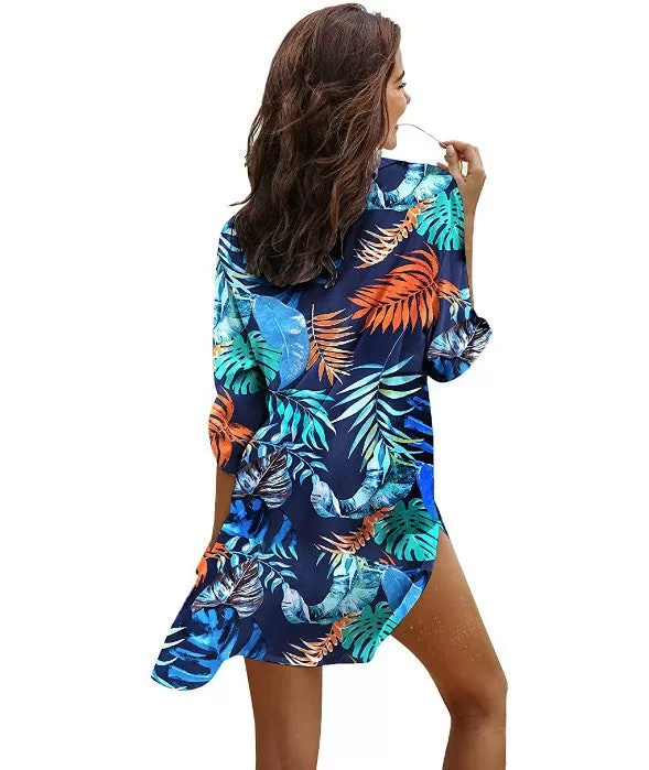 Haute Edition Women's Pullover Swim Beachwear Cover up Tunic Dress