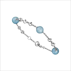 Icona Aquamarine Bracelet in Sterling Silver