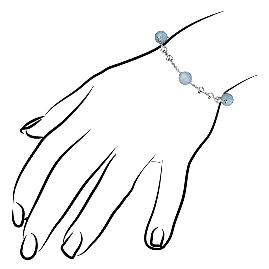 Icona Aquamarine Bracelet in Sterling Silver