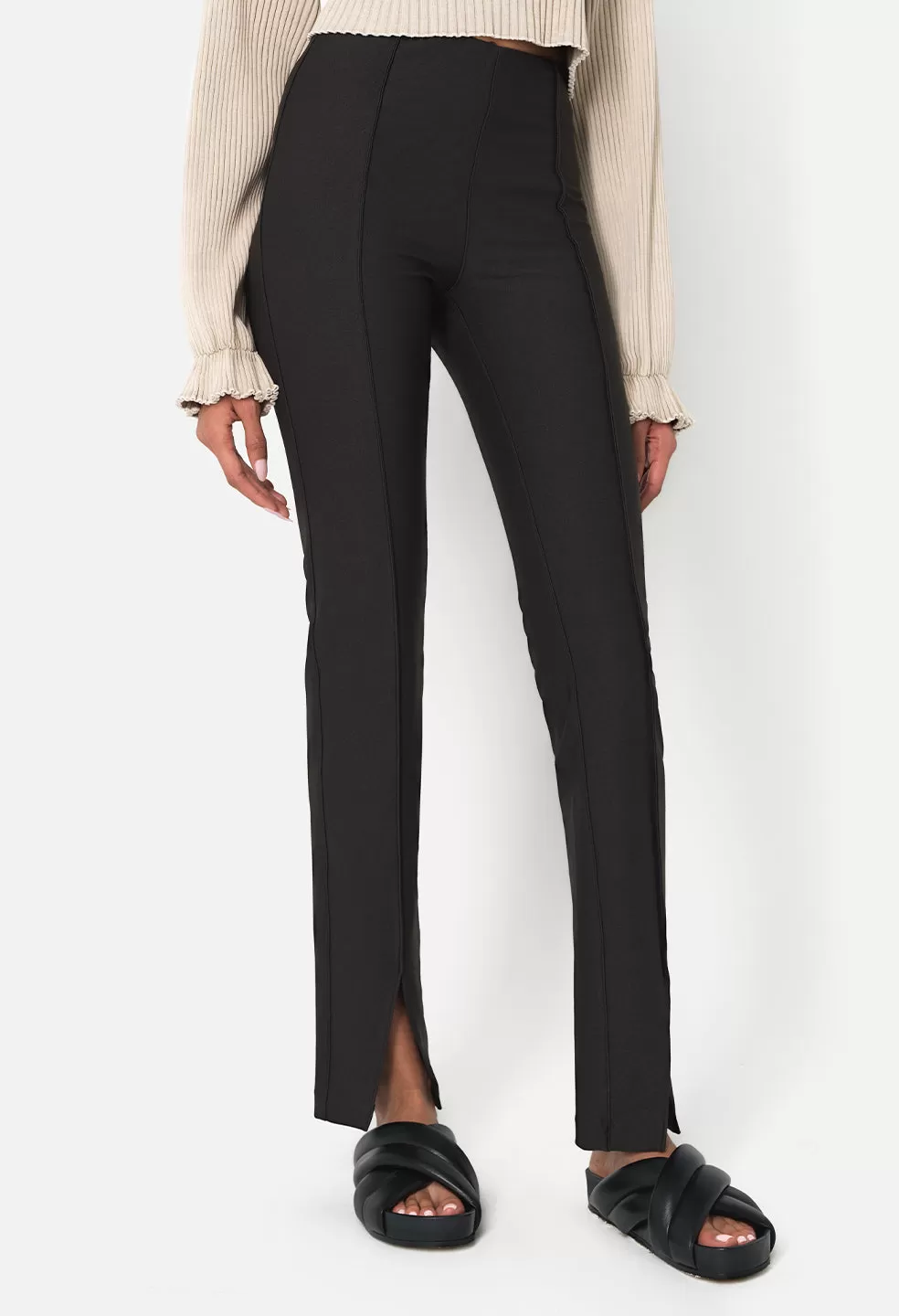 Isabella Split Leggings / Black