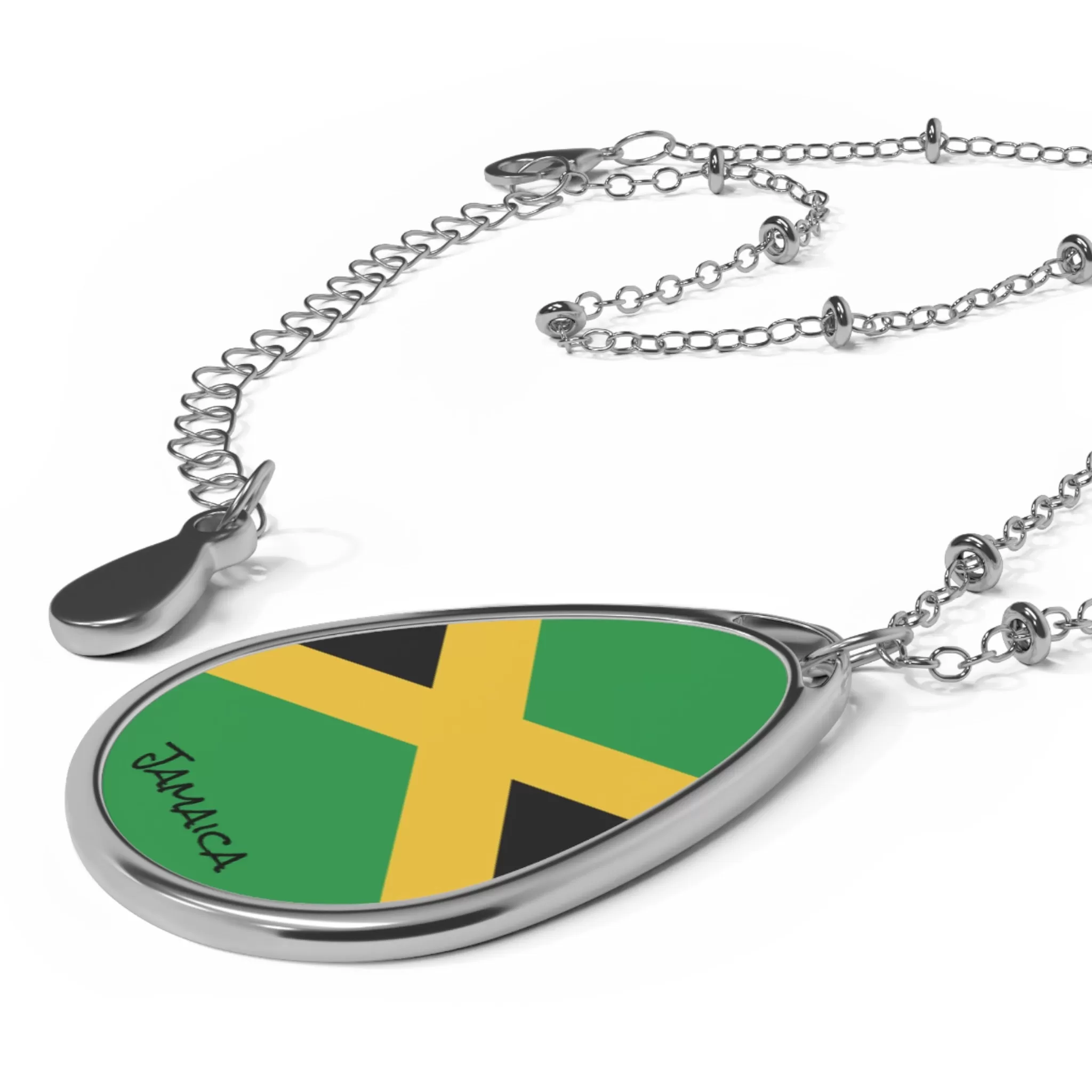 Jamaica Flag Necklace / Patriotic Jewelry For Jamaica Lovers