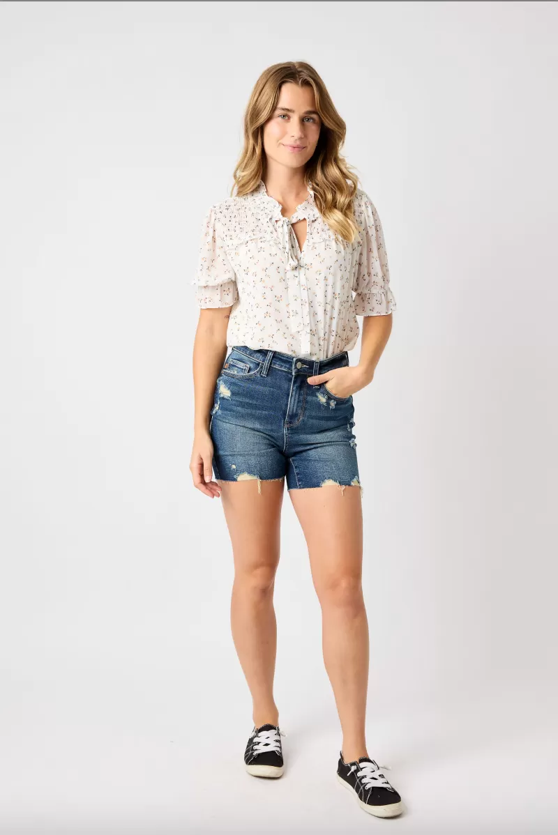 Judy Blue Mild Destroy Cut Off Shorts