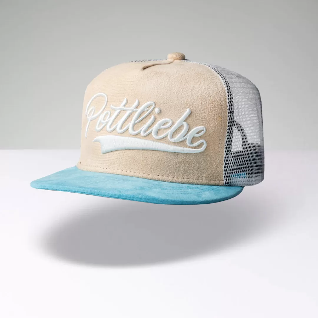 Kids Truckercap POTTLIEBE - beige / hellblau