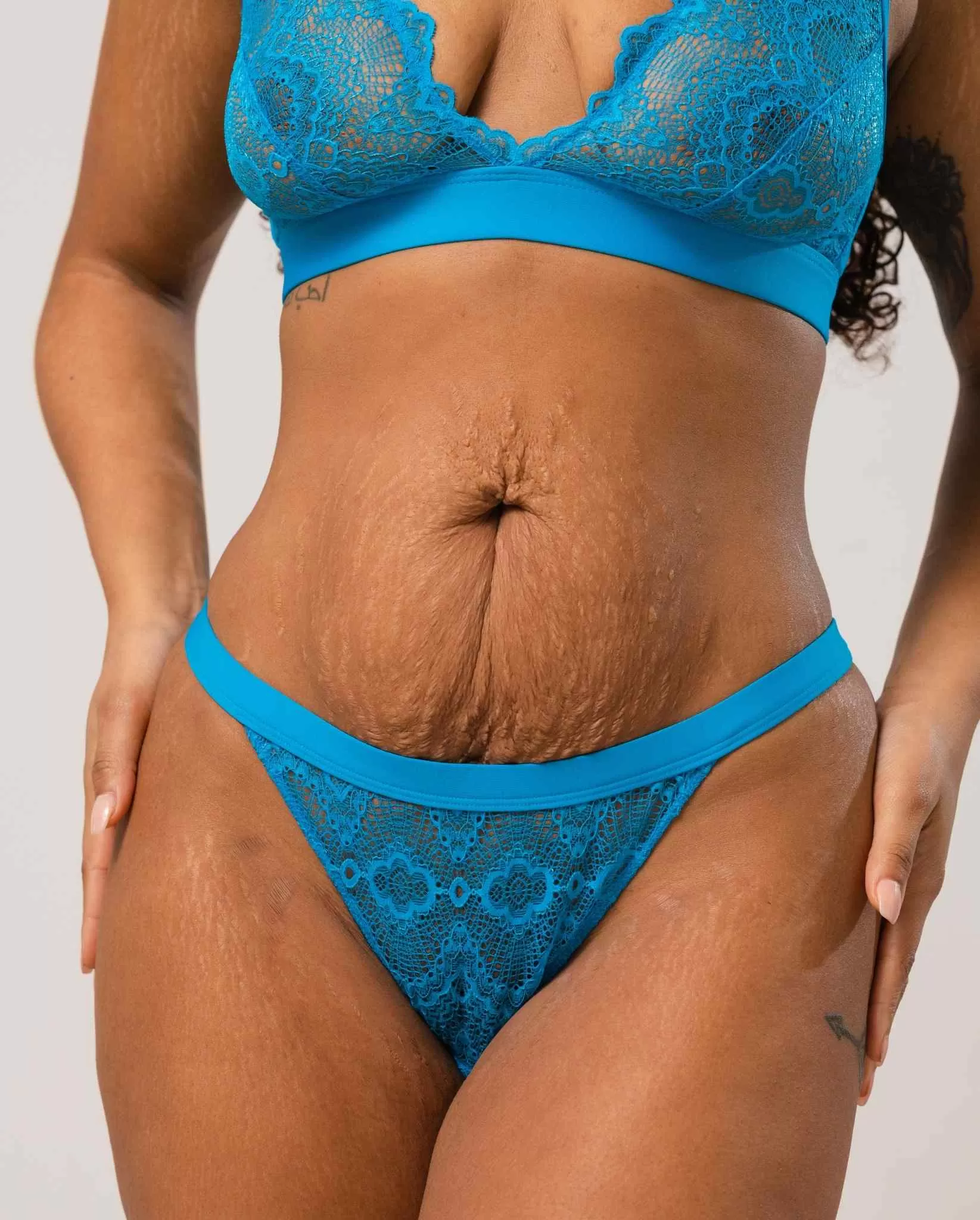 Lace Bikini Tanga Electric Blue