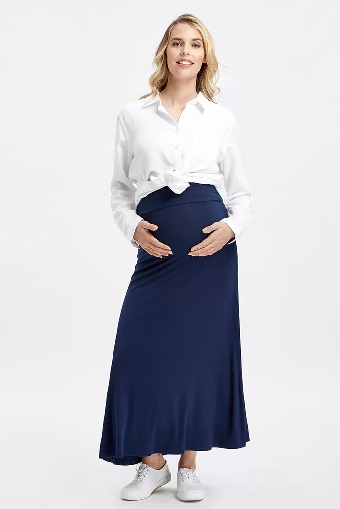 Lana Long Skirt - Navy