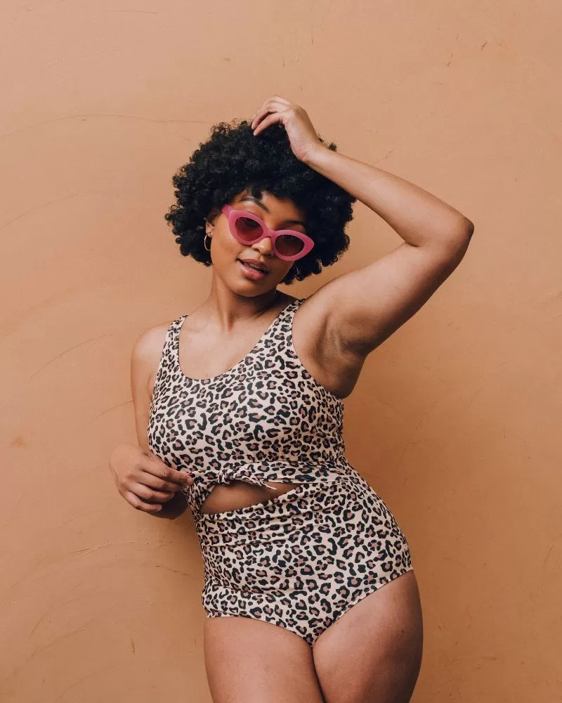 Leopard Knotted One-Piece