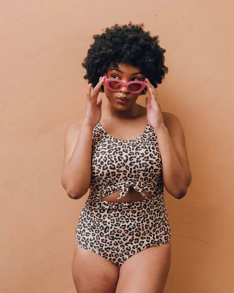 Leopard Knotted One-Piece