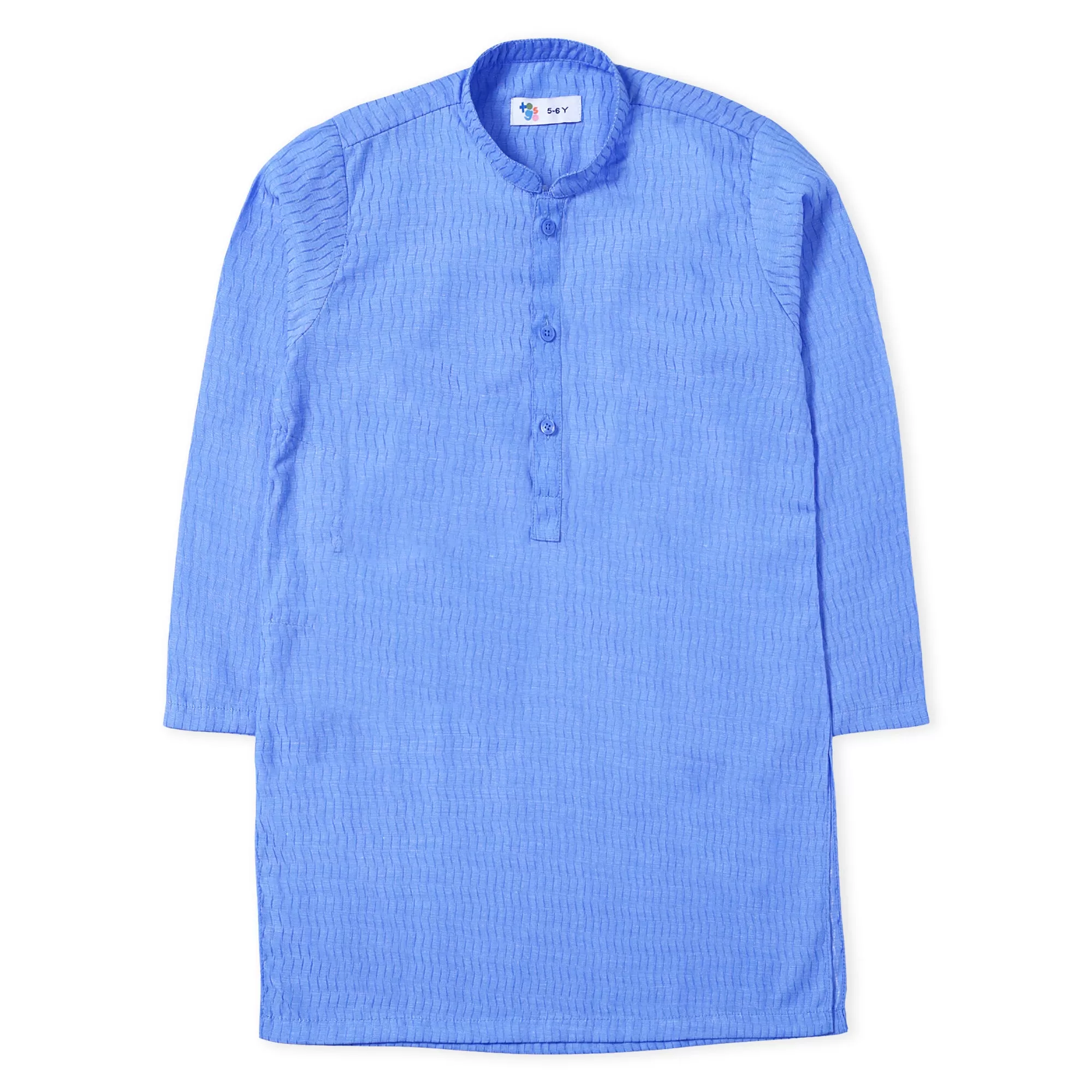 Light Blue Self Print Kurta