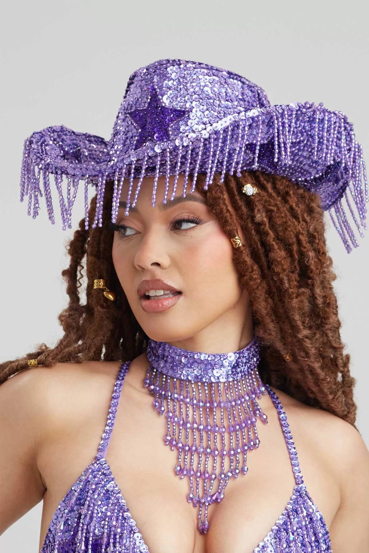 Lilac Stargazer Sequin Cowboy Hat