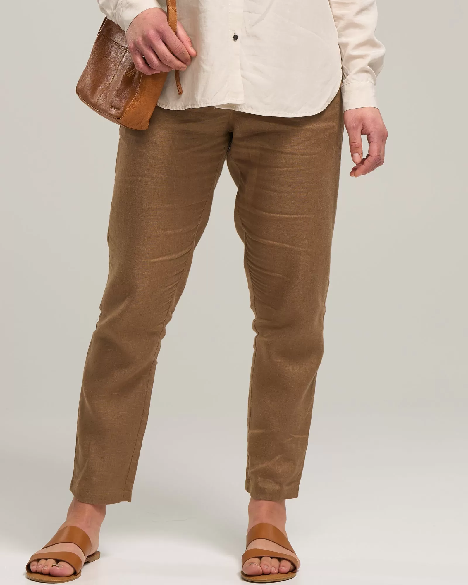 LINEN  TIE WAIST PANT