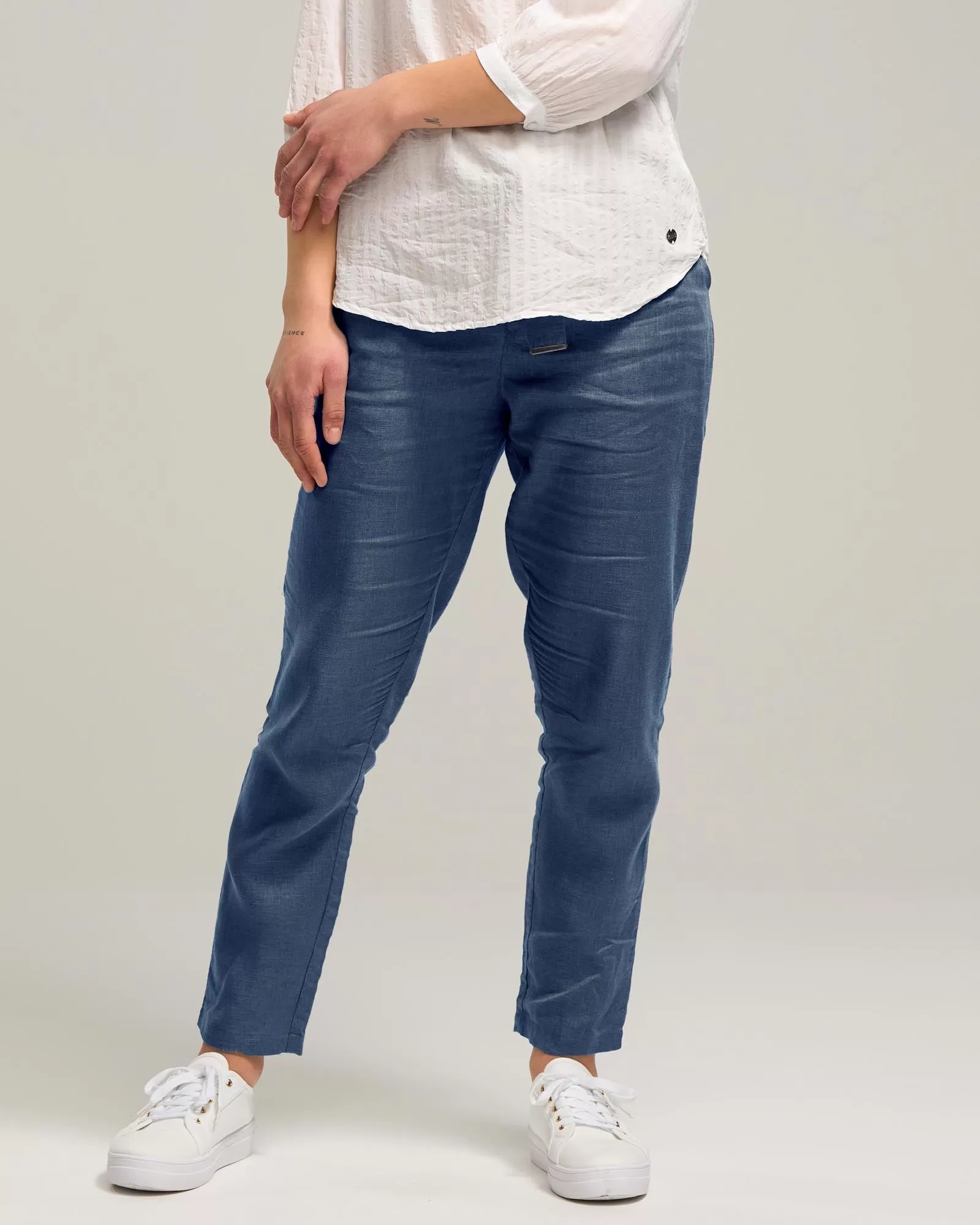 LINEN  TIE WAIST PANT