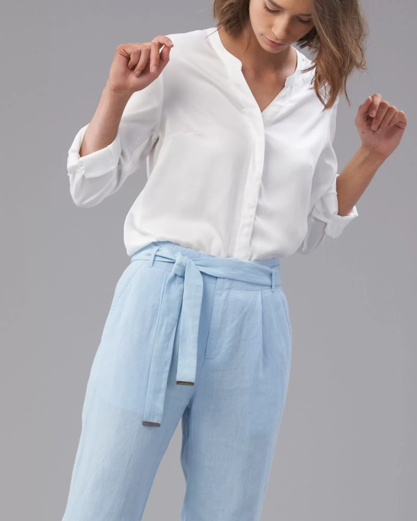 LINEN  TIE WAIST PANT