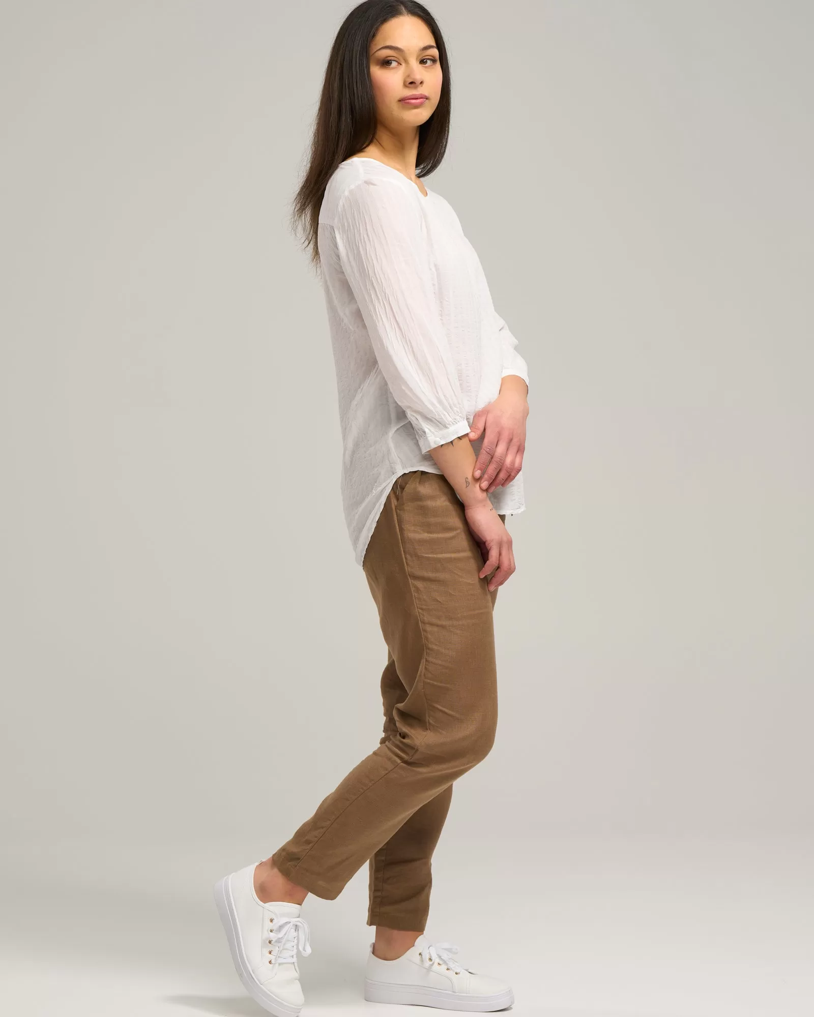 LINEN  TIE WAIST PANT