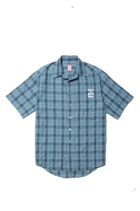 LOGO CHECK S/S SHIRT BLUE