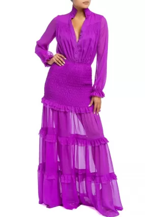 Maia Organza Purple Dress