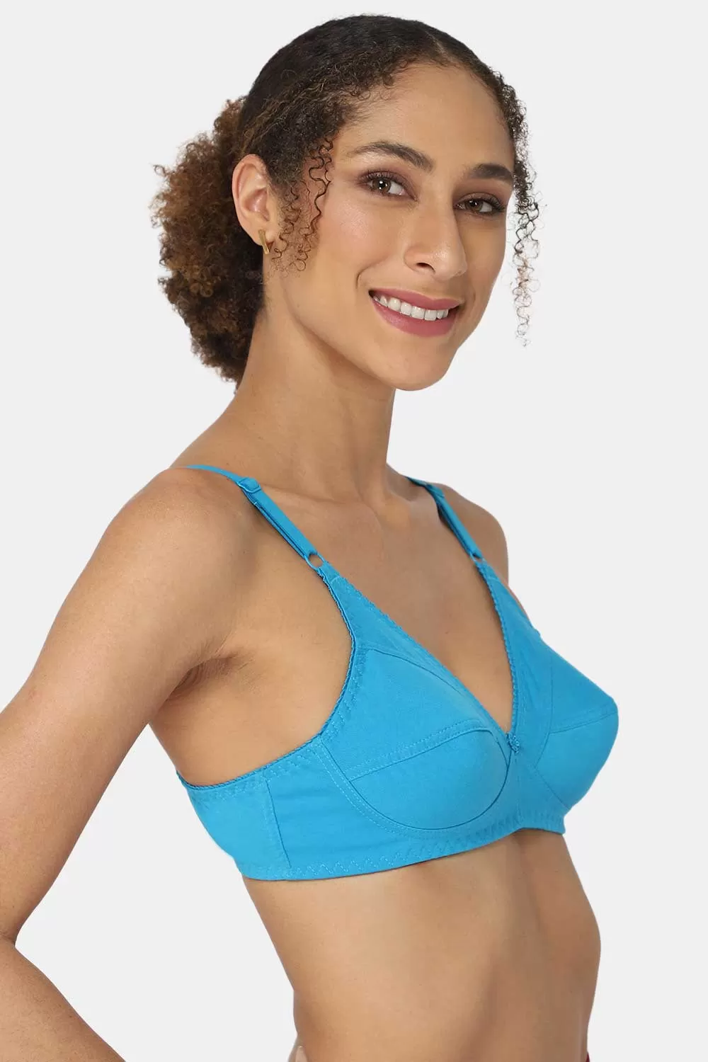 Medium Coverage Non-Padded Non-Wired Naidu Hall Everyday Saree Bra - Charmi