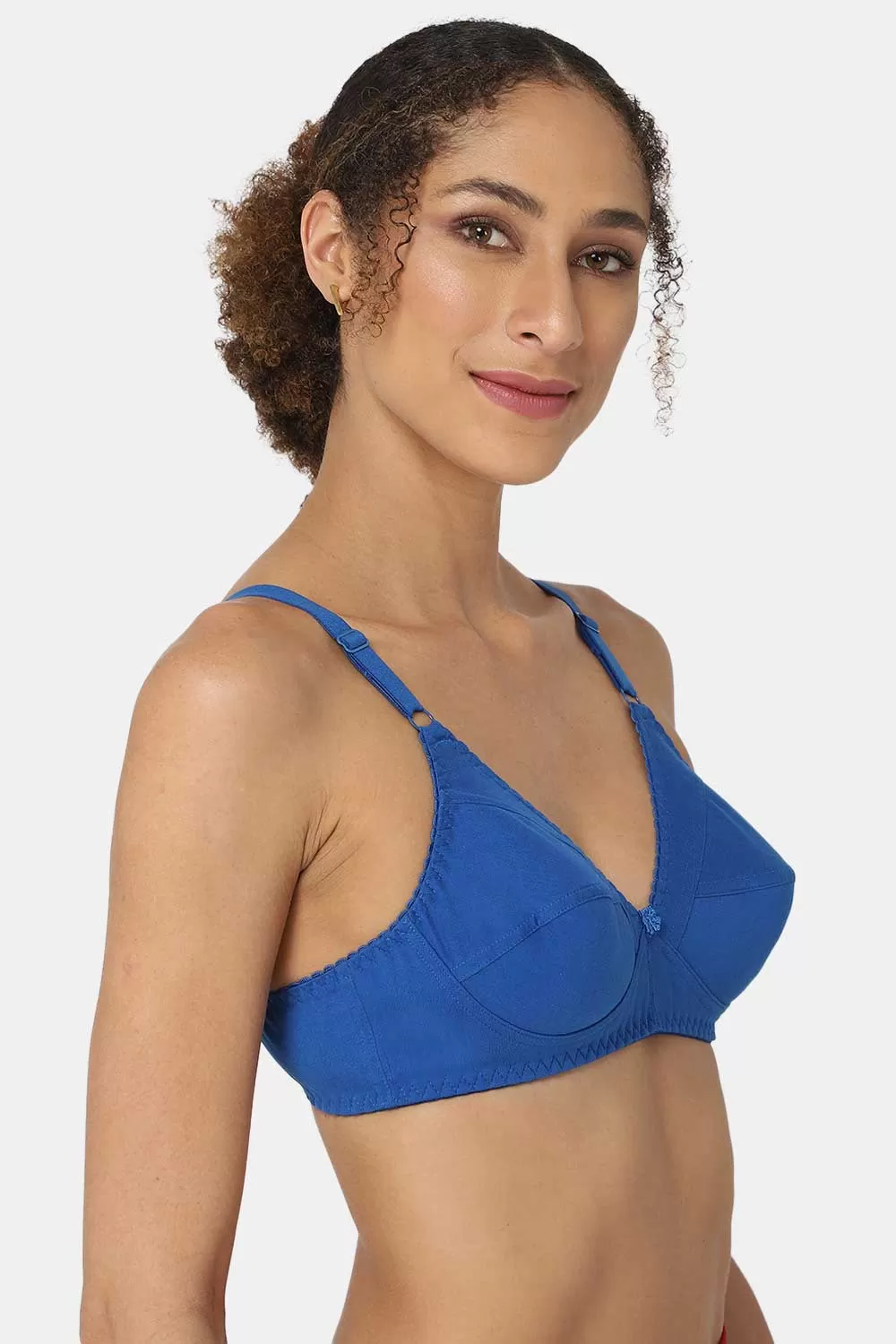 Medium Coverage Non-Padded Non-Wired Naidu Hall Everyday Saree Bra - Charmi