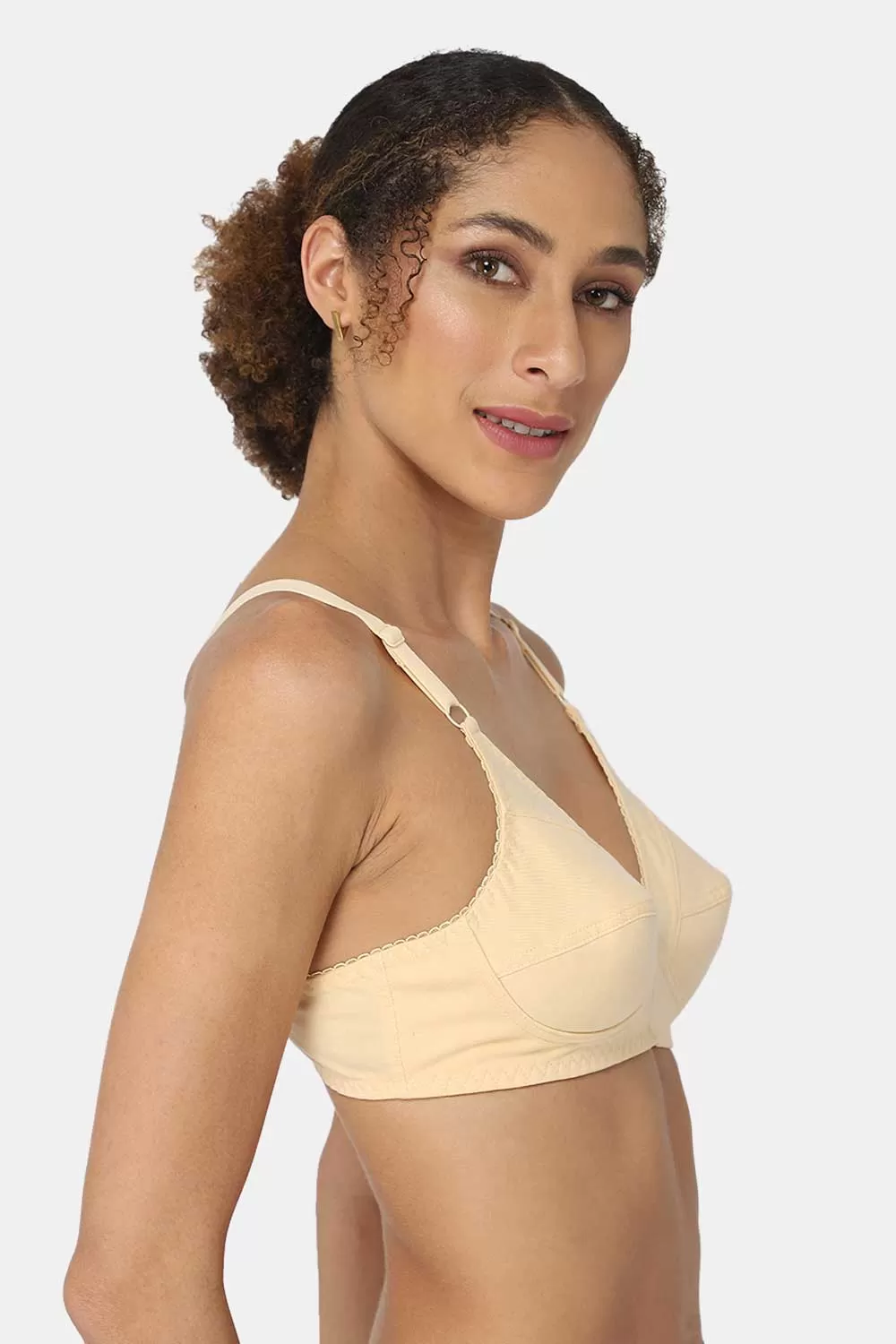 Medium Coverage Non-Padded Non-Wired Naidu Hall Everyday Saree Bra - Charmi