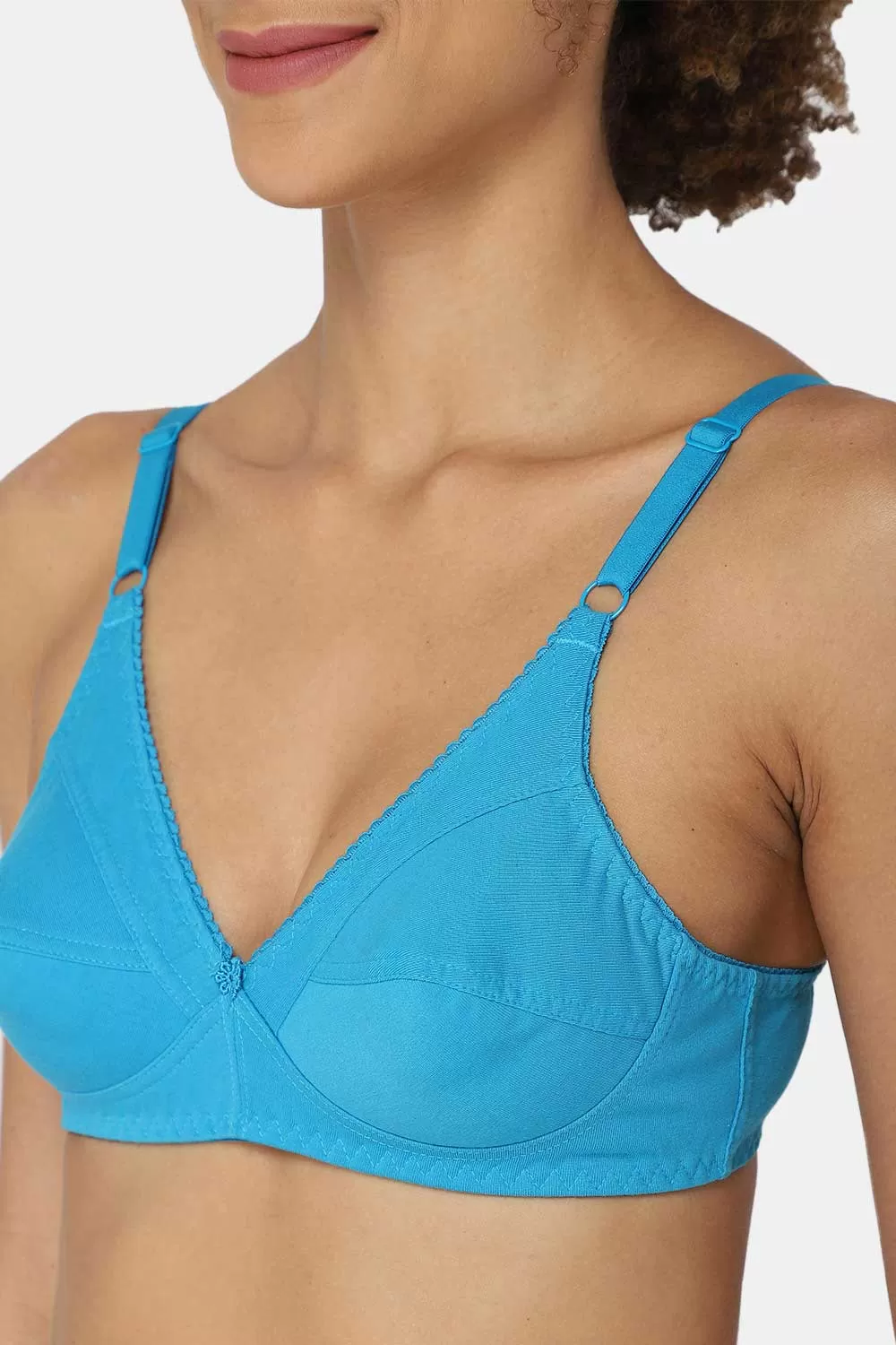 Medium Coverage Non-Padded Non-Wired Naidu Hall Everyday Saree Bra - Charmi