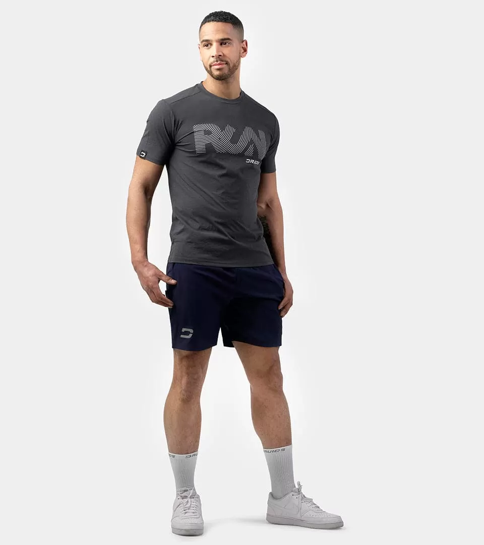 MEN'S RUN SPORTS T-SHIRT - GREY