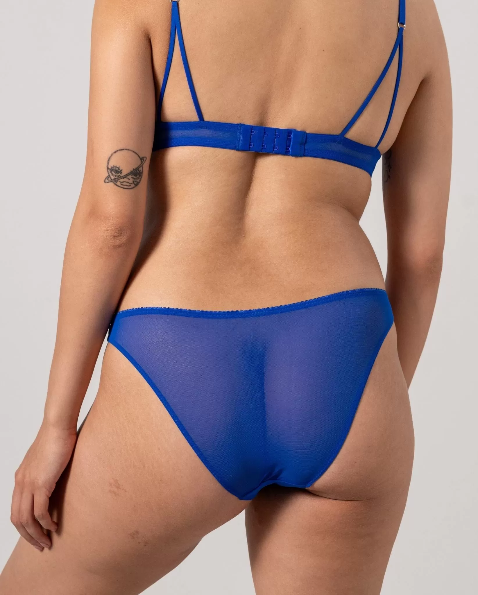 Mesh Bikini Briefs Electric Blue