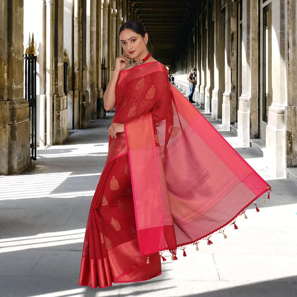 Monica Silk Banarasi saree with Jhumka Weave