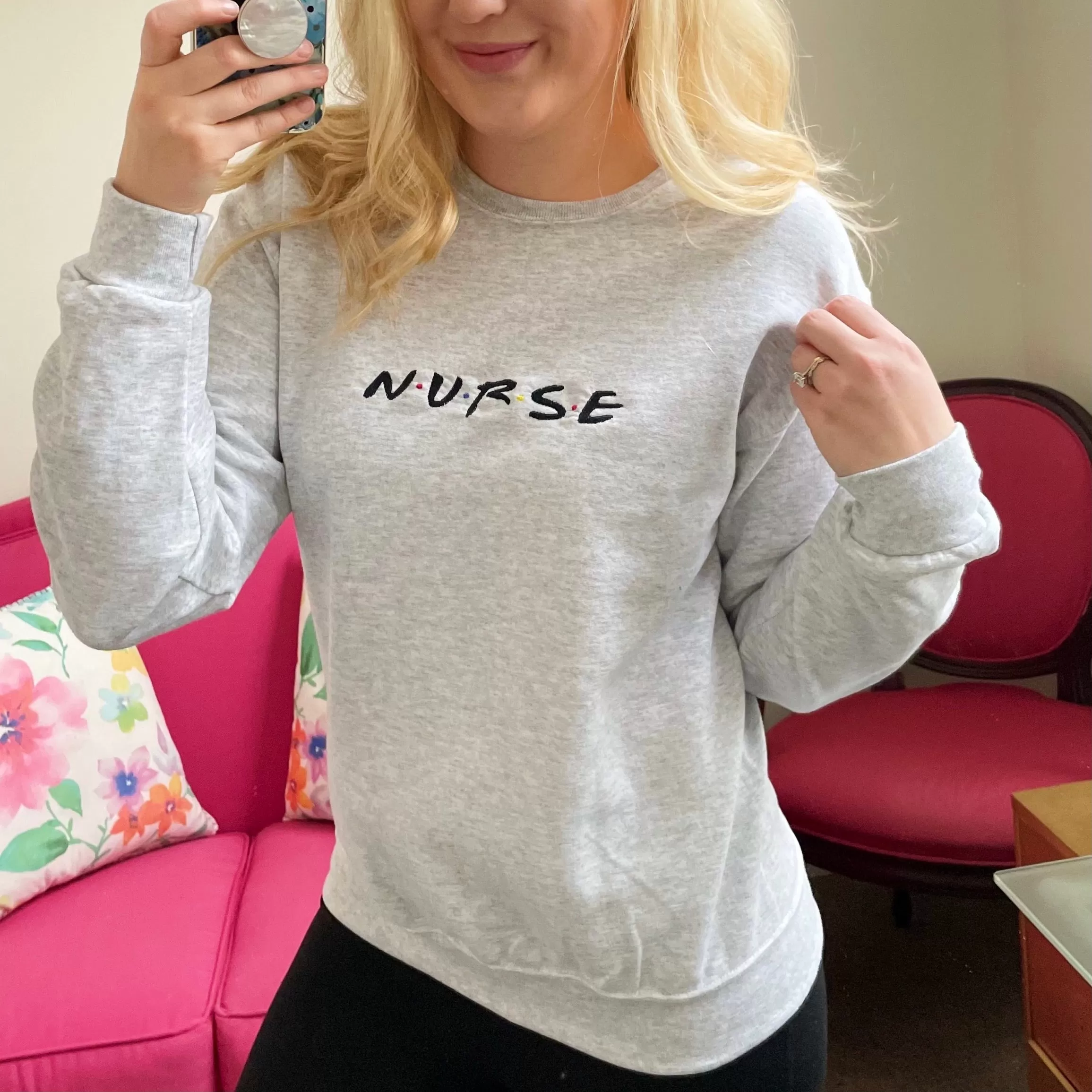 Nurse Embroidered Sweatshirts