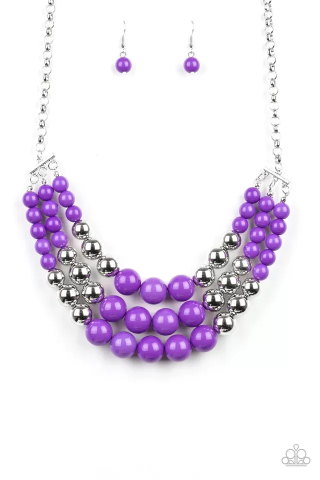 Paparazzi Accessories  - Dream Pop #N24 Box 1 -  Purple Necklace