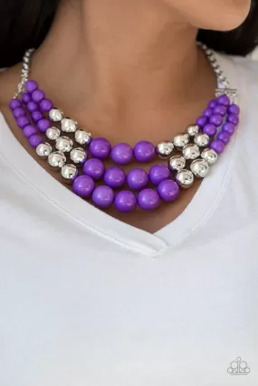 Paparazzi Accessories  - Dream Pop #N24 Box 1 -  Purple Necklace