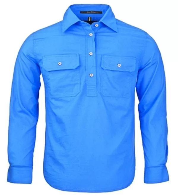 Pilbara Kids Half Button Workshirt