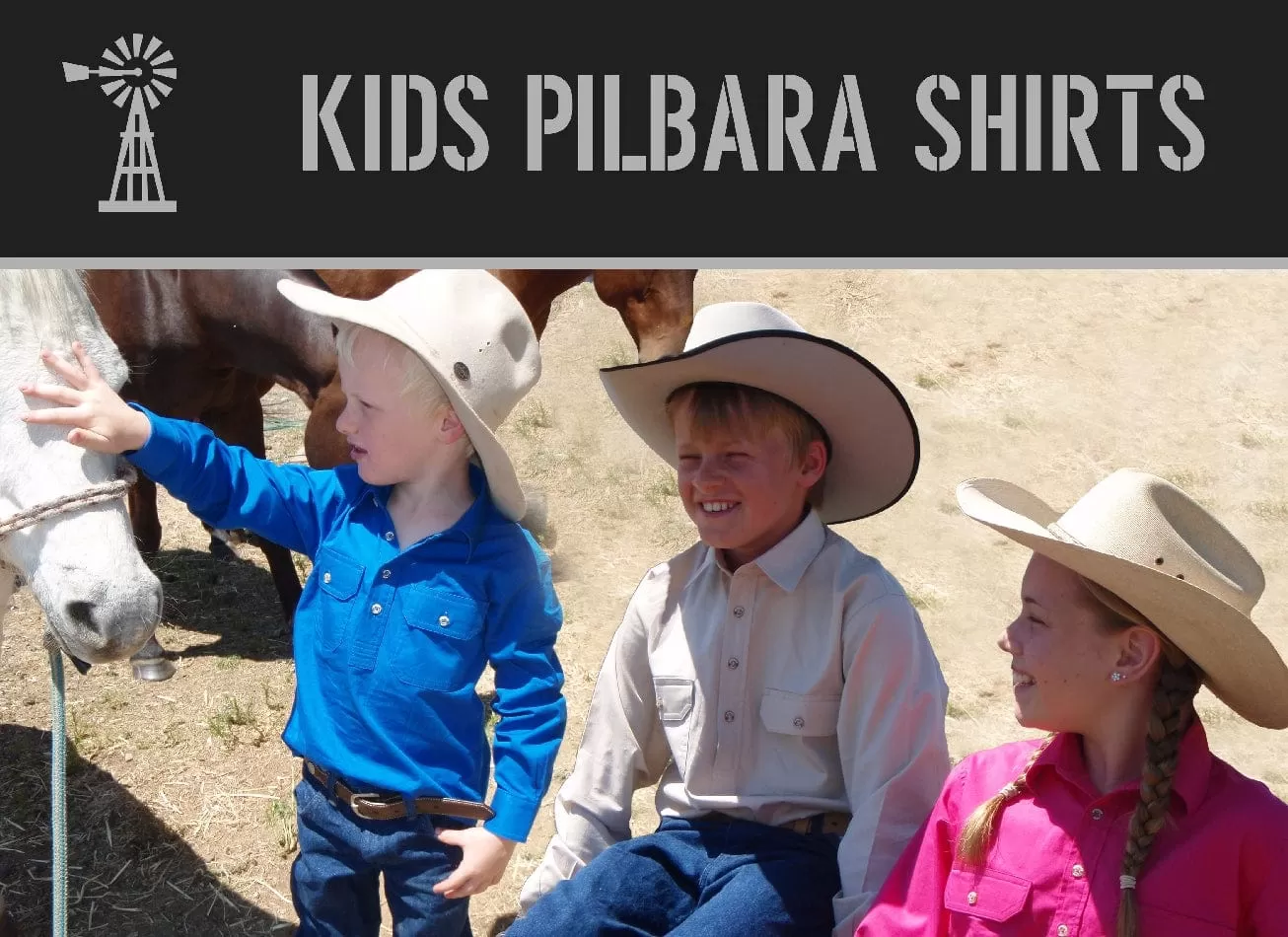 Pilbara Kids Half Button Workshirt