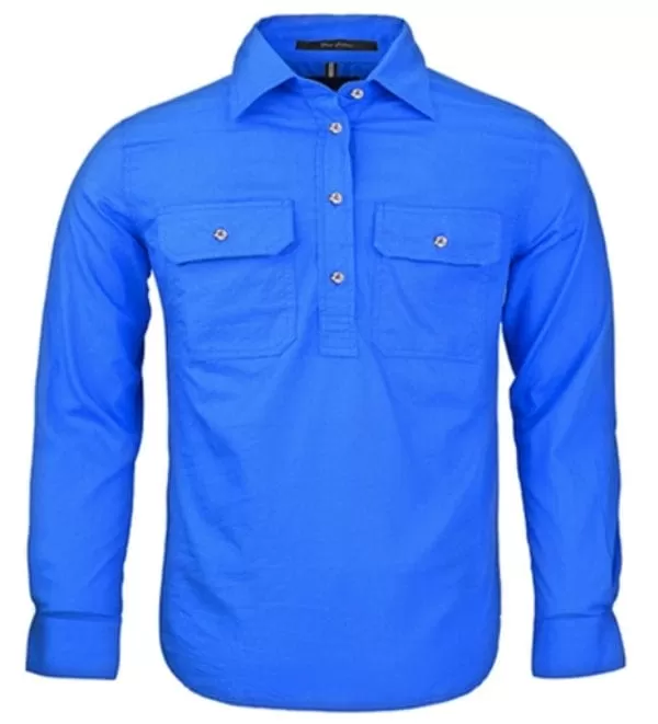 Pilbara Kids Half Button Workshirt