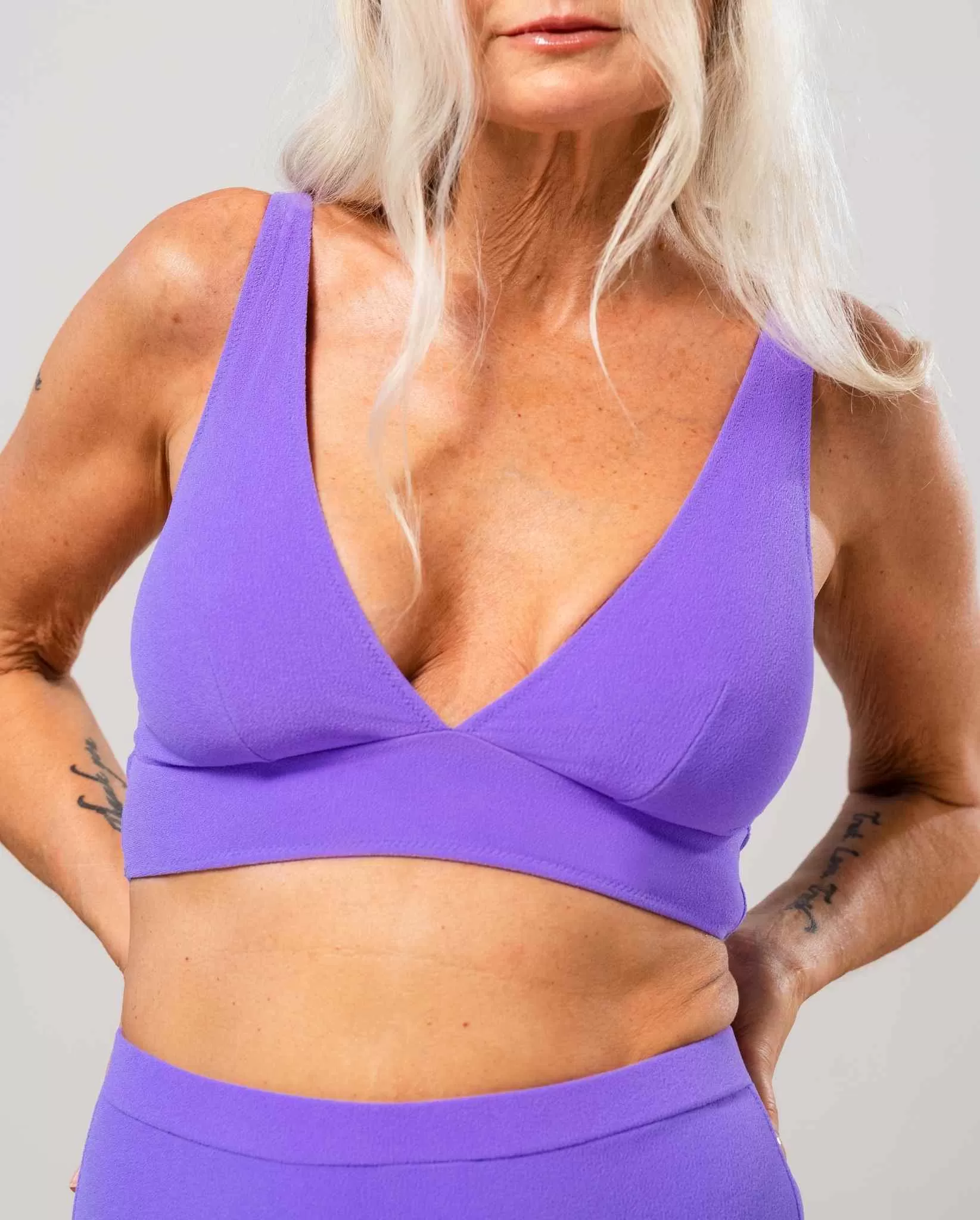 Plunge Bikini Top Electric Lilac