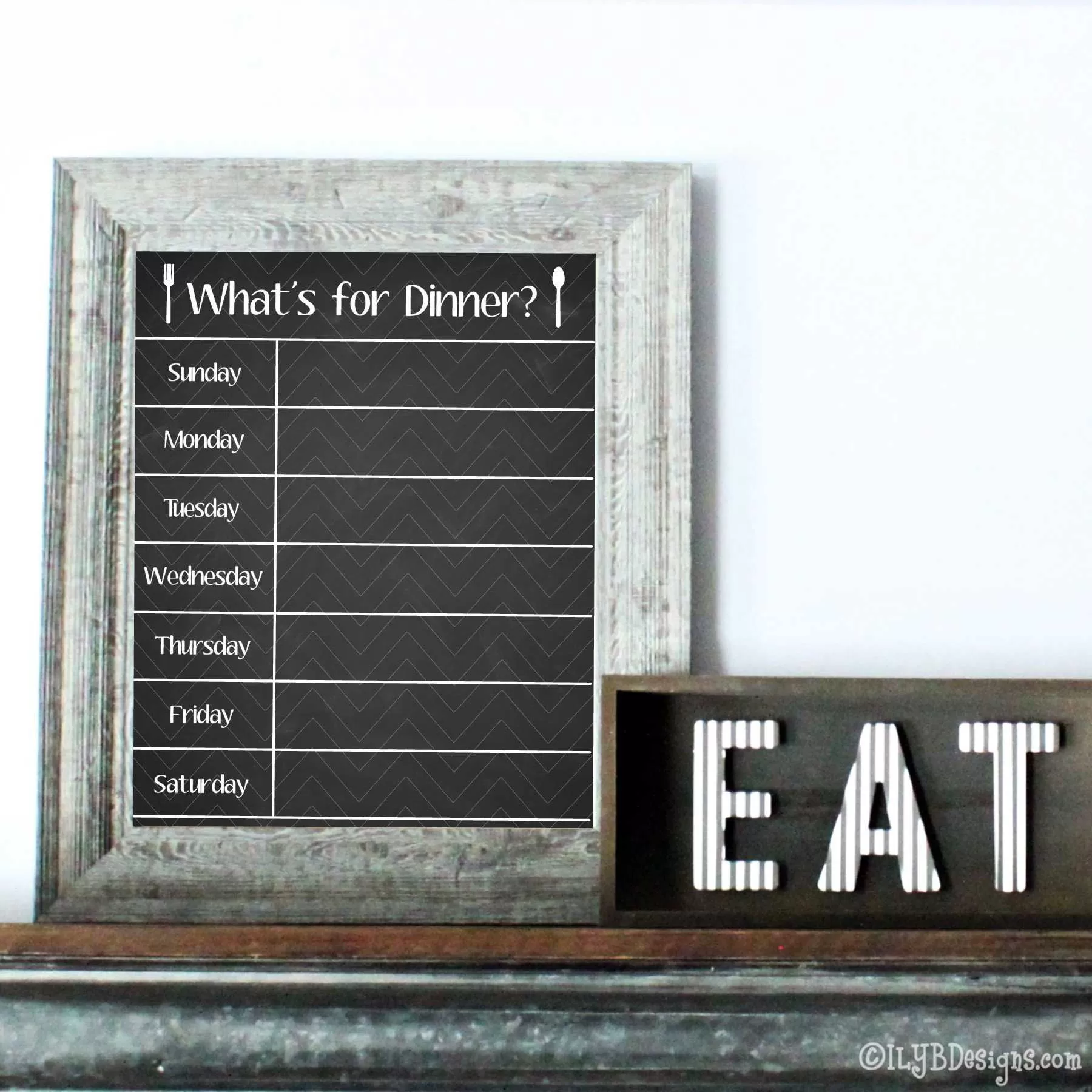 PRINTABLE Chalkboard Menu #2