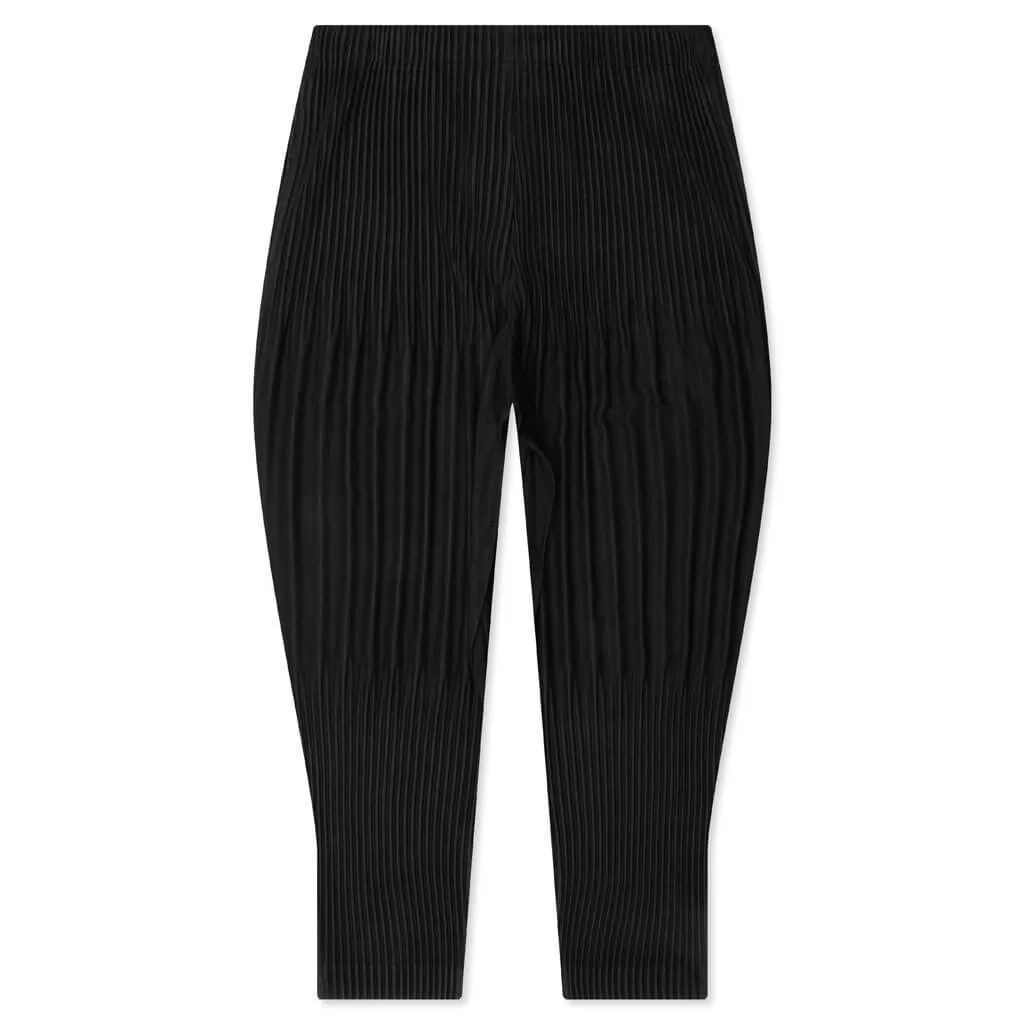 Relaxed Pleat Basics Pants - Black